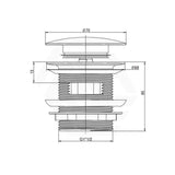 Lukka 40mm Bathtub Pop-Up Waste With/Without Overflow Variant Colour Available