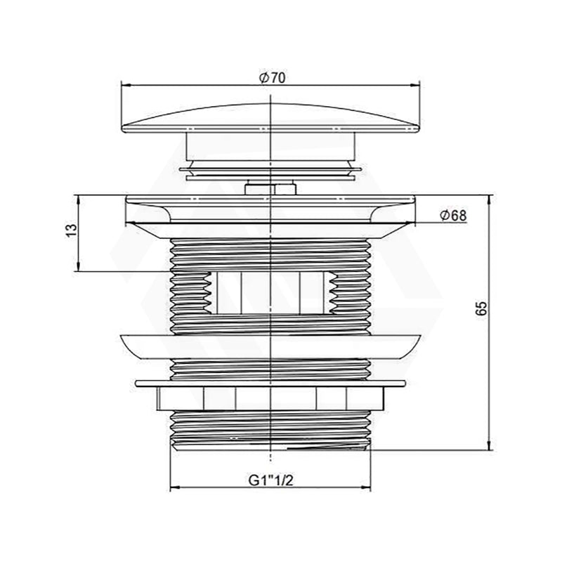 Lukka 40mm Bathtub Pop-Up Waste With Overflow Variant Colour Available