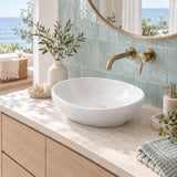Lukka Birch Oval Above Counter Ceramic Basin 410x340x135mm - Variant Colour Available