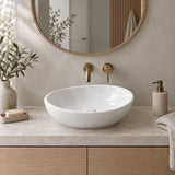 Lukka Birch Oval Above Counter Ceramic Basin 410x340x135mm - Variant Colour Available