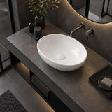 Lukka Birch Oval Above Counter Ceramic Basin 410x340x135mm - Variant Colour Available