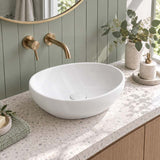 Lukka Birch Oval Above Counter Ceramic Basin 410x340x135mm - Variant Colour Available