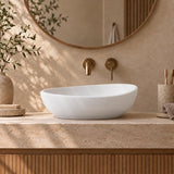 Lukka Birch Oval Above Counter Ceramic Basin 410x340x135mm - Variant Colour Available