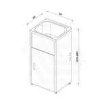 Lukka 35L 455/560mm Stainless Steel Freestanding Compact Laundry Tub & Cabinet Variant Color Available