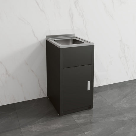 Lukka 35L 455/560mm Stainless Steel Freestanding Compact Laundry Tub & Cabinet Variant Color Available