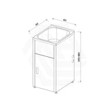 Lukka 35L 455/560mm Stainless Steel Freestanding Compact Laundry Tub & Cabinet Variant Color Available