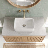 Lukka Crete Ceramic Above Counter Basin No Overflow 361x231x119mm - Gloss White