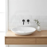 Lukka Cabrita Oval Above Counter Ceramic Basin 510x350x95mm - Gloss White