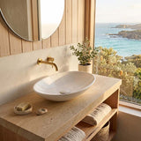 Lukka Cabrita Oval Above Counter Ceramic Basin 510x350x95mm - Gloss White