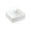 Lukka Crete 400x400x130mm Flueted Above Counter Ceramic Basin Gloss White