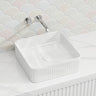 Lukka Crete Flueted Above Counter Ceramic Basin 400/500mm - Variant Colour Available
