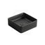 Lukka Crete 400x400x130mm Flueted Above Counter Ceramic Basin Matt Black