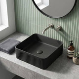 Lukka Crete Flueted Above Counter Ceramic Basin 400/500mm - Variant Colour Available