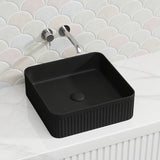 Lukka Crete Flueted Above Counter Ceramic Basin 400/500mm - Variant Colour Available