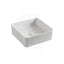 Lukka Crete 400x400x130mm Flueted Above Counter Ceramic Basin Matt White