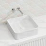 Lukka Crete Flueted Above Counter Ceramic Basin 400/500mm - Variant Colour Available