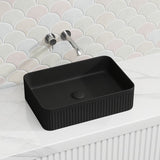 Lukka Crete Flueted Above Counter Ceramic Basin 400/500mm - Variant Colour Available