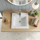 Lukka Inset Ceramic Basin with Tap Hole 415x415x170mm - Gloss White