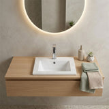 Lukka Inset Ceramic Basin with Tap Hole 415x415x170mm - Gloss White
