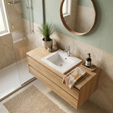 Lukka Inset Ceramic Basin with Tap Hole 415x415x170mm - Gloss White