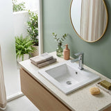 Lukka Inset Ceramic Basin with Tap Hole 415x415x170mm - Gloss White