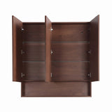 1200mm Lukka Clark Plywood Wall Hung Mirror Shaving Cabinet Mocha Oak Matte