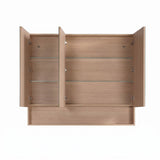 1200mm Lukka Clark Plywood Wall Hung Mirror Shaving Cabinet Sandy Oak Matte