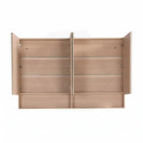 1500mm Lukka Clark Plywood Wall Hung Mirror Shaving Cabinet Sandy Oak Matte