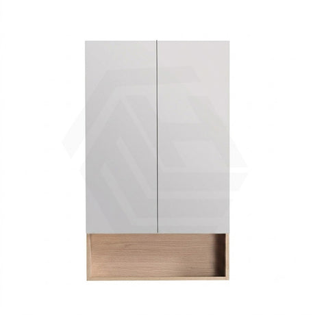 600mm Lukka Clark Plywood Wall Hung Mirror Shaving Cabinet Sandy Oak Matte