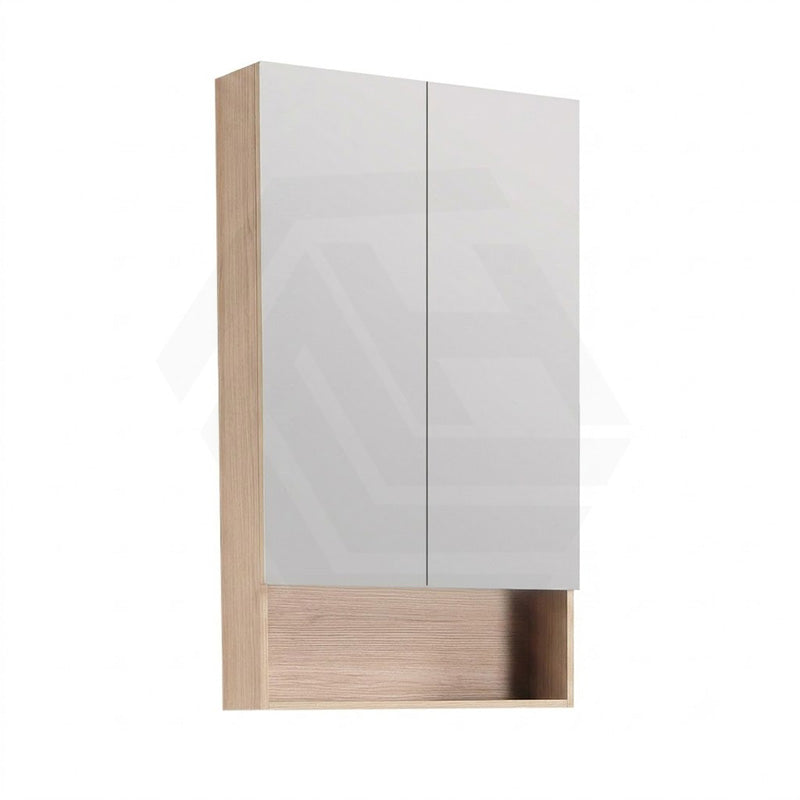600mm Lukka Clark Plywood Wall Hung Mirror Shaving Cabinet Sandy Oak Matte