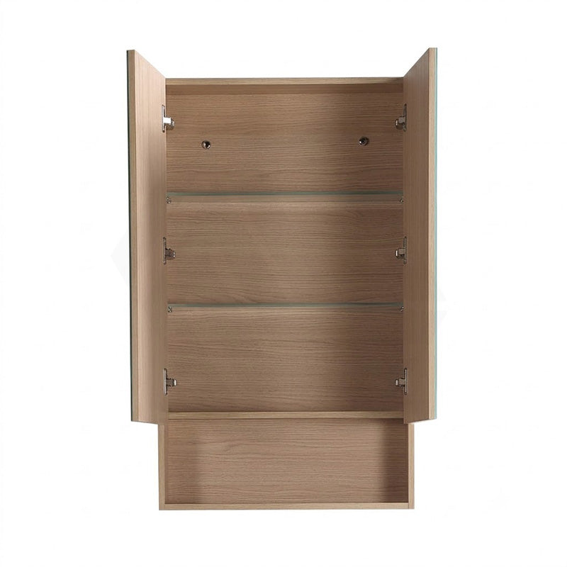 600mm Lukka Clark Plywood Wall Hung Mirror Shaving Cabinet Sandy Oak Matte
