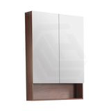 750mm Lukka Clark Plywood Wall Hung Mirror Shaving Cabinet Mocha Oak Matte