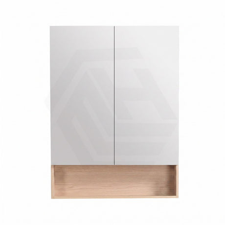 750mm Lukka Clark Plywood Wall Hung Mirror Shaving Cabinet Sandy Oak Matte