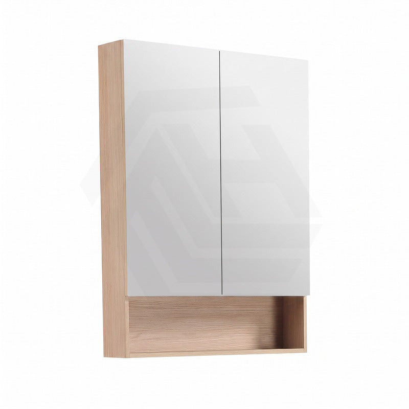 750mm Lukka Clark Plywood Wall Hung Mirror Shaving Cabinet Sandy Oak Matte