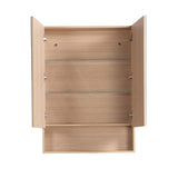 750mm Lukka Clark Plywood Wall Hung Mirror Shaving Cabinet Sandy Oak Matte