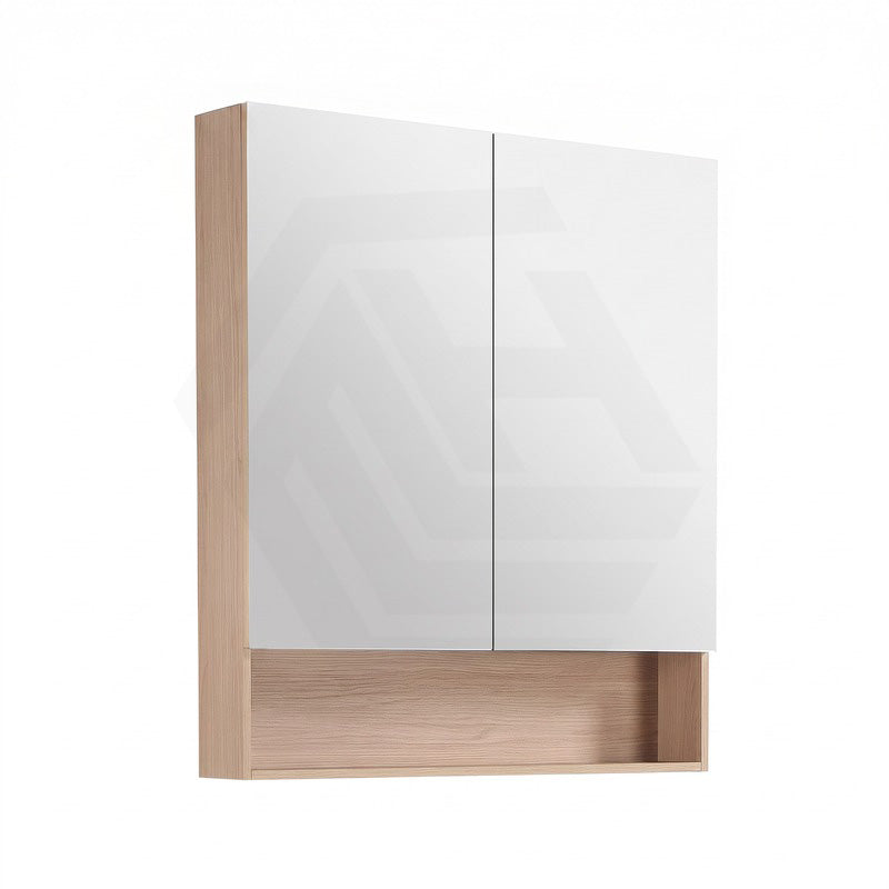 900mm Lukka Clark Plywood Wall Hung Mirror Shaving Cabinet Sandy Oak Matte
