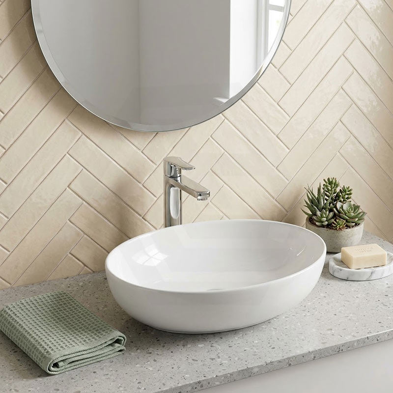 Lukka Carey Oval Above Counter Basin Ceramic 520x395x130mm - Variant Colour Available