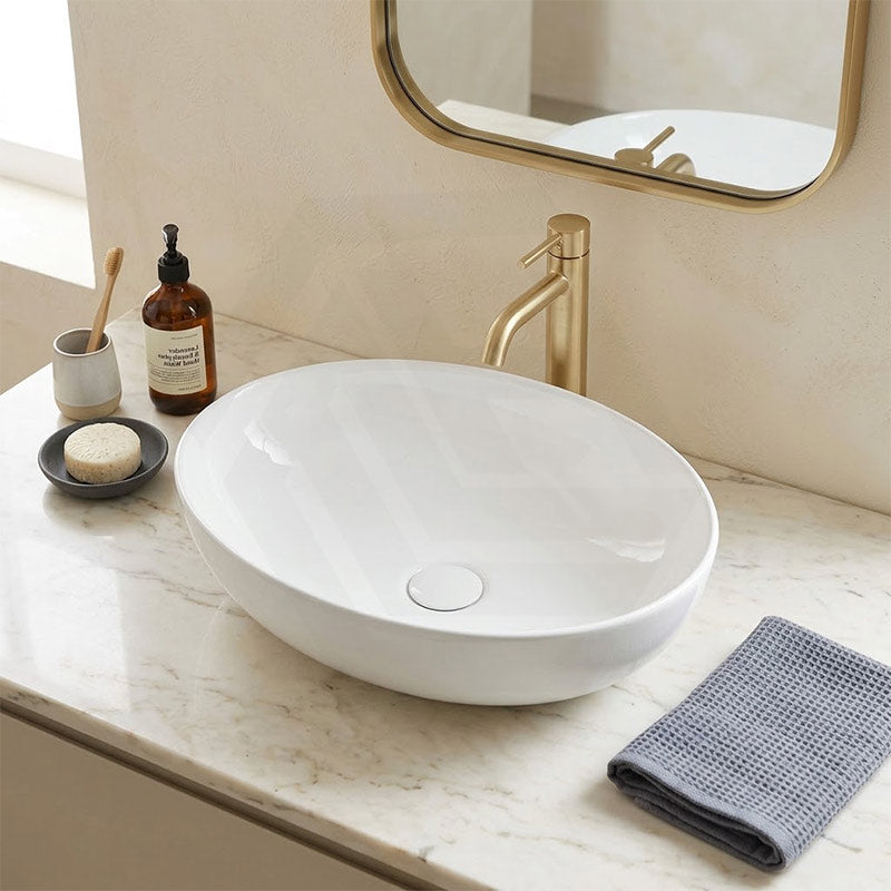 Lukka Carey Oval Above Counter Basin Ceramic 520x395x130mm - Variant Colour Available