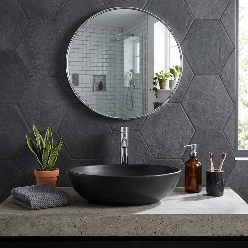 Lukka Carey Oval Above Counter Basin Ceramic 520x395x130mm - Variant Colour Available