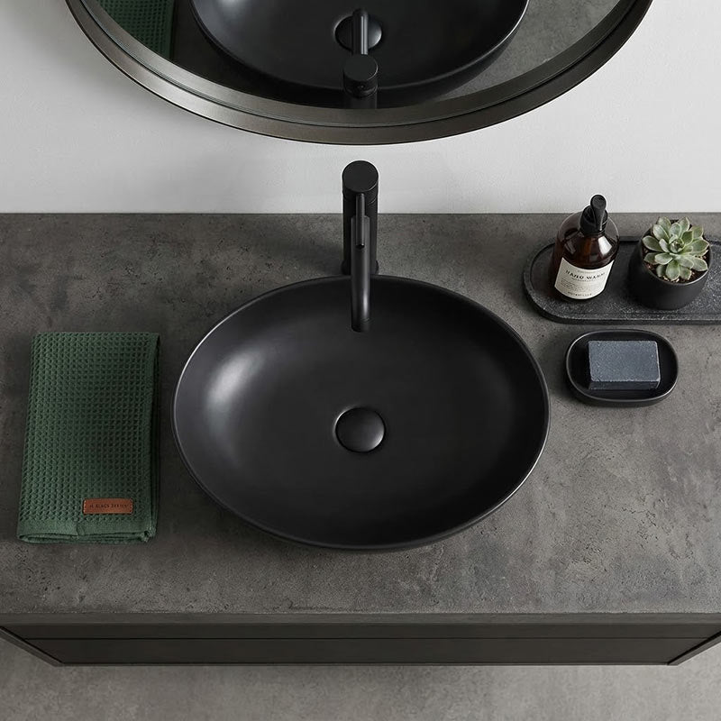 Lukka Carey Oval Above Counter Basin Ceramic 520x395x130mm - Variant Colour Available