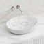 Lukka 520x395x130mm Carey Oval Above Counter Basin Ceramic Matt Marble White