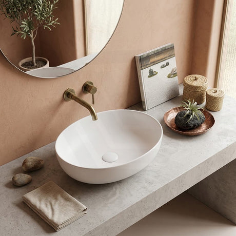 Lukka Carey Oval Above Counter Basin Ceramic 520x395x130mm - Variant Colour Available
