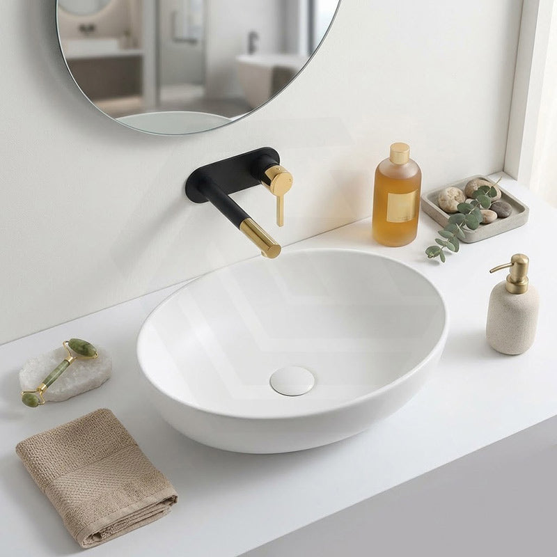 Lukka Carey Oval Above Counter Basin Ceramic 520x395x130mm - Variant Colour Available