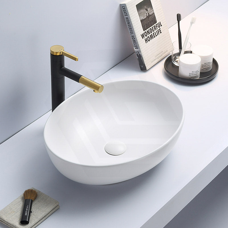 Lukka Carey Oval Above Counter Basin Ceramic 520x395x130mm - Variant Colour Available