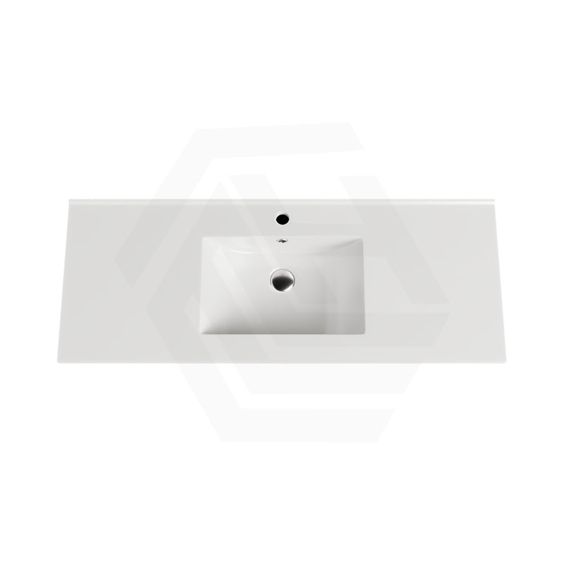1205x466x171mm Lukka Crete Gloss White Ceramic Vanity Top Single Bowl with Tap Hole & Overflow