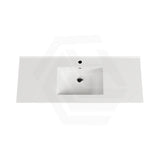 1205x466x171mm Lukka Crete Gloss White Ceramic Vanity Top Single Bowl with Tap Hole & Overflow