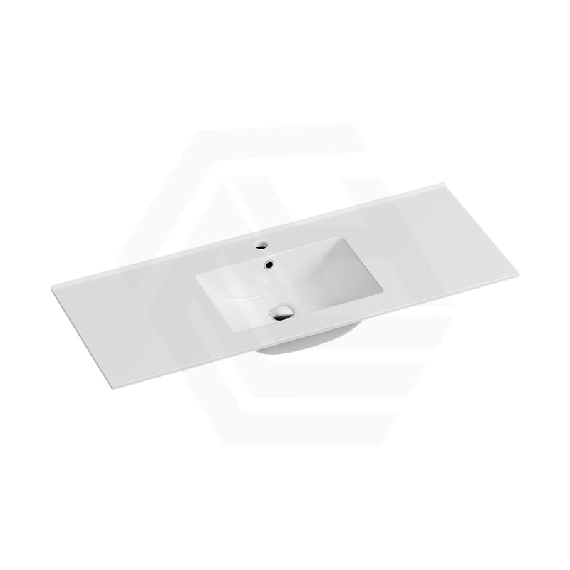 1205x466x171mm Lukka Crete Gloss White Ceramic Vanity Top Single Bowl with Tap Hole & Overflow