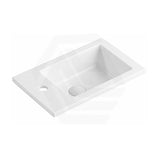 Lukka Crete 460x260x100mm Gloss White Ceramic Counter Top with 1 Tap Hole for Alpha and Camden Mini Vanities