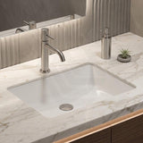 Lukka Undermount Ceramic Basin Rectangle 460x335x190mm - Gloss White