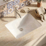 Lukka Undermount Ceramic Basin Rectangle 460x335x190mm - Gloss White